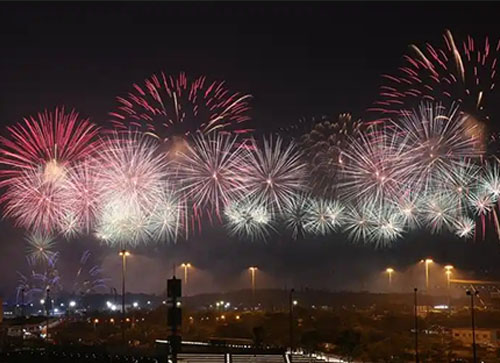 富裕县焰火晚会